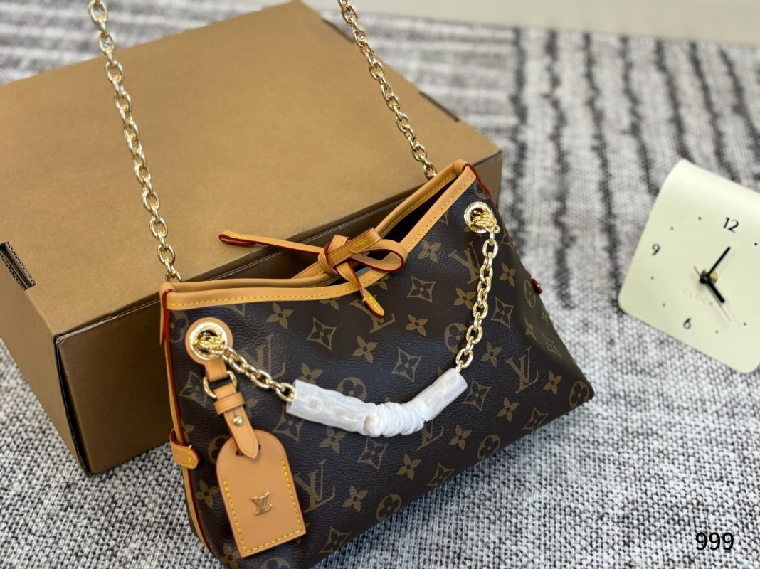 Louis Vuitton Carryall BB Monogram Canvas Gold Chain Shoulder Bag view