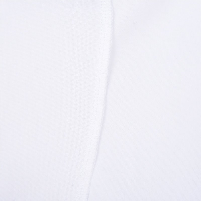 White Graphic Logo T-Shirt with Blue Tie-Dye Sleeve Detail view