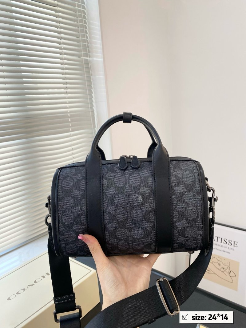 Coach Gotham24 Duffle Boston Bag Black Monogram view