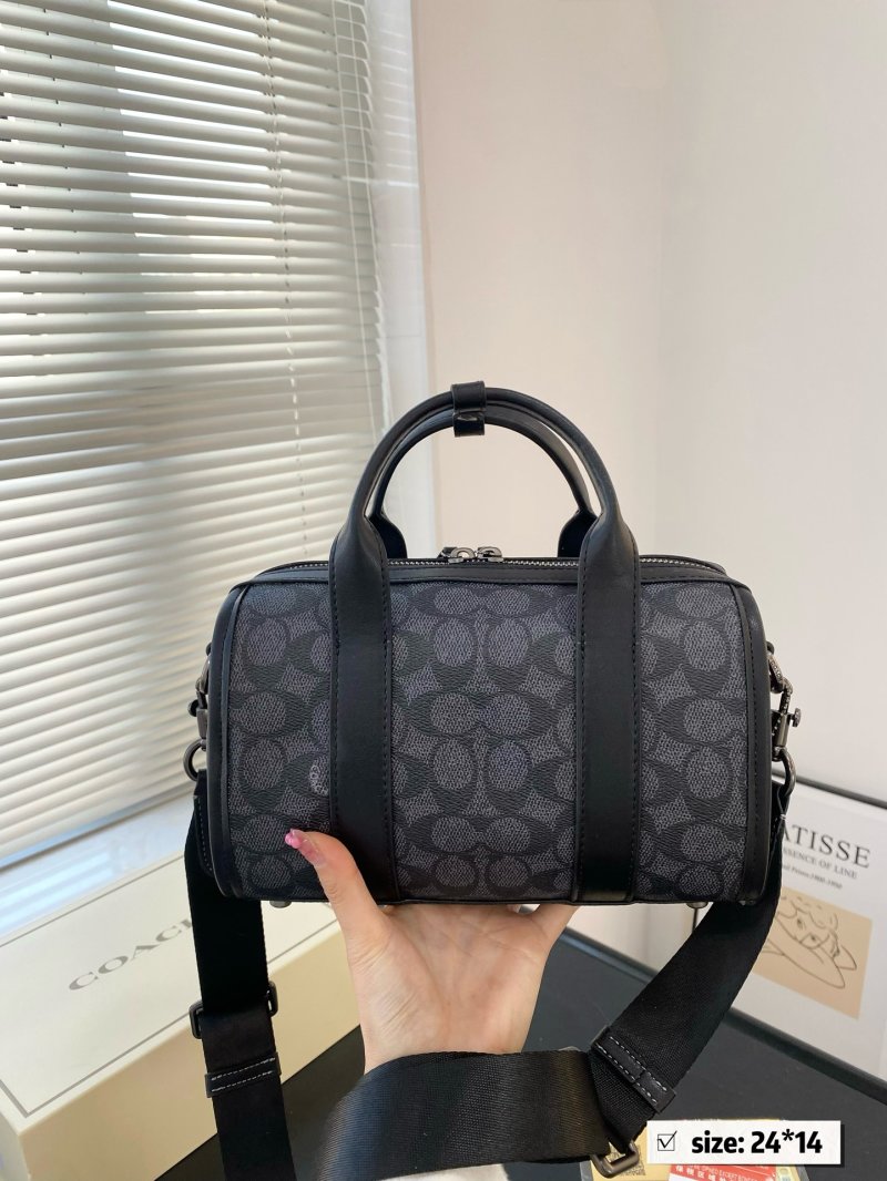 Coach Gotham24 Duffle Boston Bag Black Monogram view