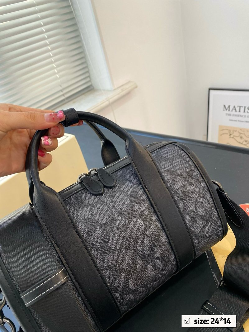 Coach Gotham24 Duffle Boston Bag Black Monogram view