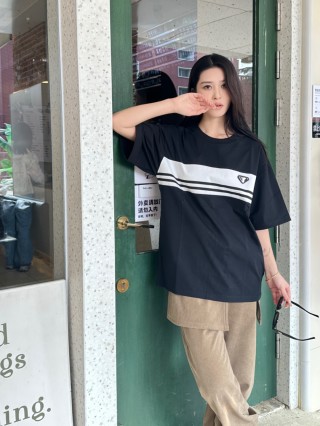 Prada Black & White Stripe Short Sleeve T-Shirt view 3