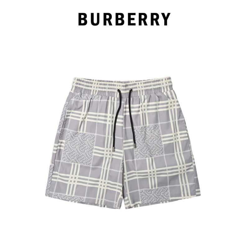 Grey White Plaid Patchwork Shorts view