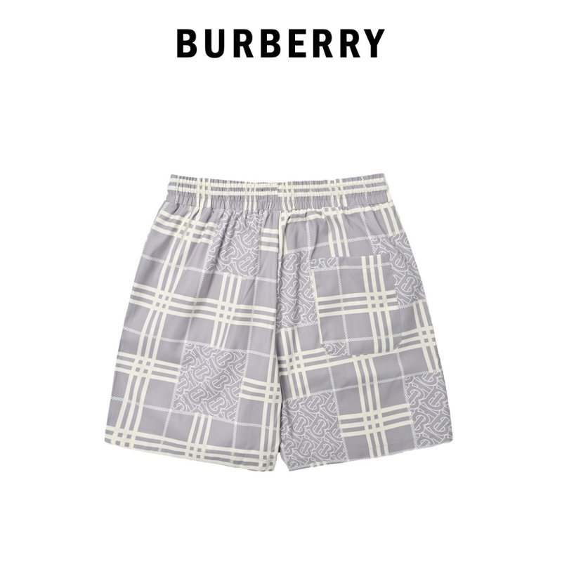 Grey White Plaid Patchwork Shorts view
