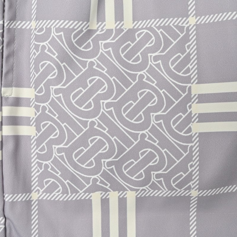 Grey White Plaid Patchwork Shorts view