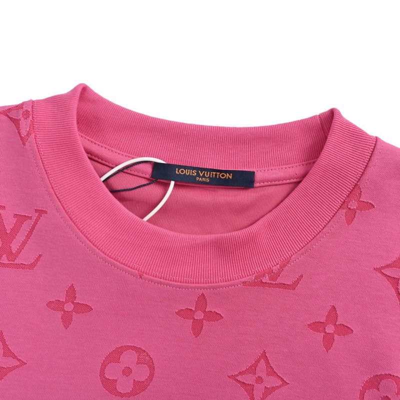 Louis Vuitton Monogram Embossed Hot Pink T-Shirt view