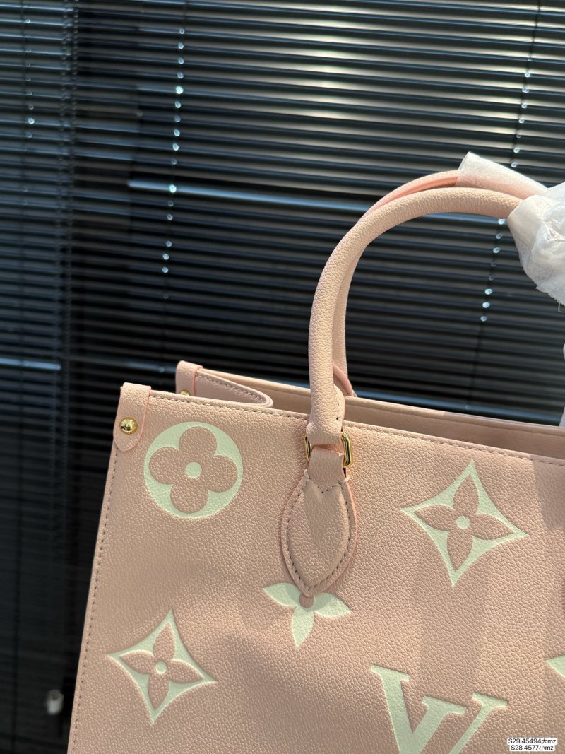 Louis Vuitton Monogram Embossed Tote Bag Pink view