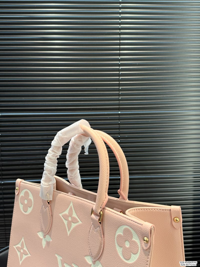 Louis Vuitton Monogram Embossed Tote Bag Pink view