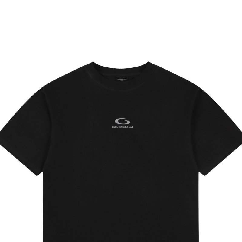 Black Minimalist Short Sleeve T-Shirt view