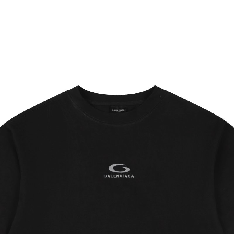 Black Minimalist Short Sleeve T-Shirt view