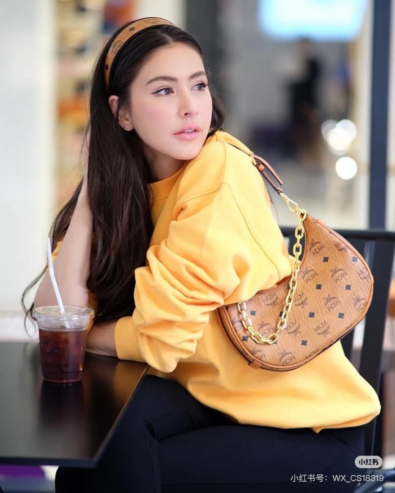 MCM Cognac Monogram Leather Clutch view