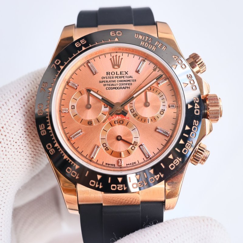 Rolex Daytona Rose Gold Chronograph Watch view