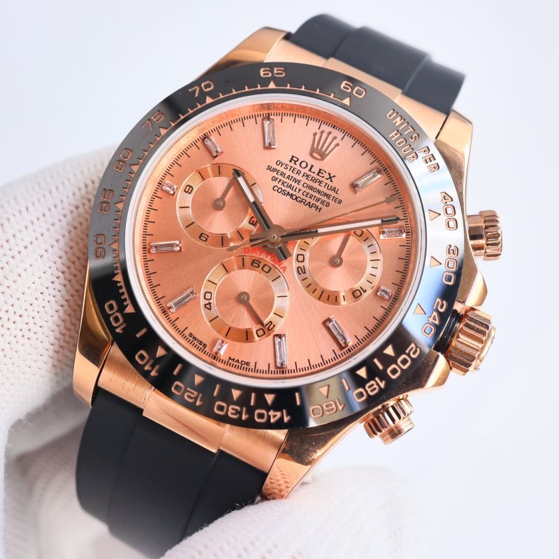 Rolex Daytona Rose Gold Chronograph Watch view