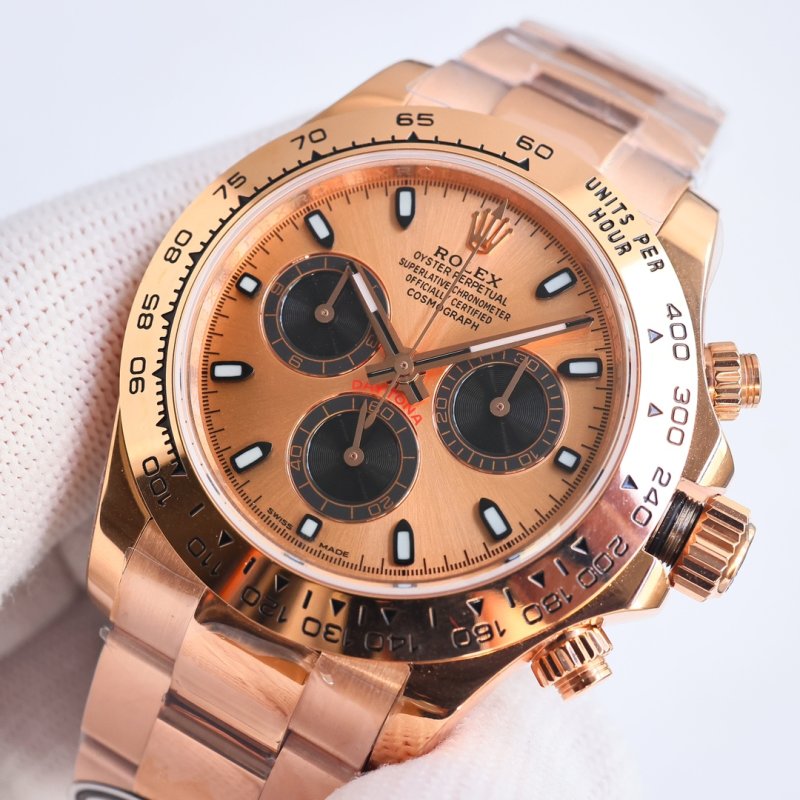 Rolex Daytona Rose Gold Chronograph Watch view