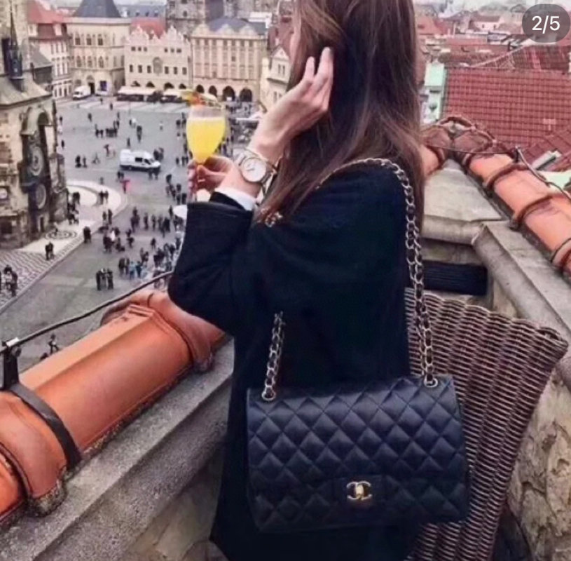 Chanel Classic Quilted Flap Bag Black view