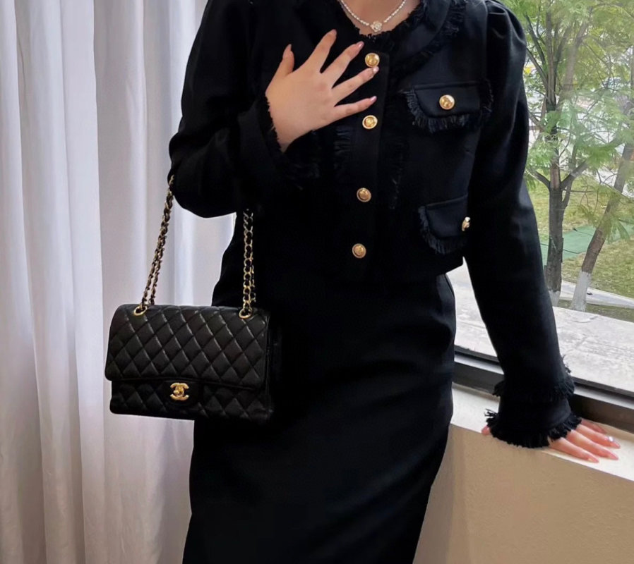 Chanel Classic Quilted Flap Bag Black view