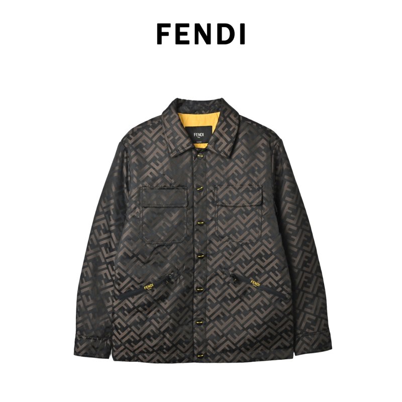 Fendi FF Monogram Down Jacket Black