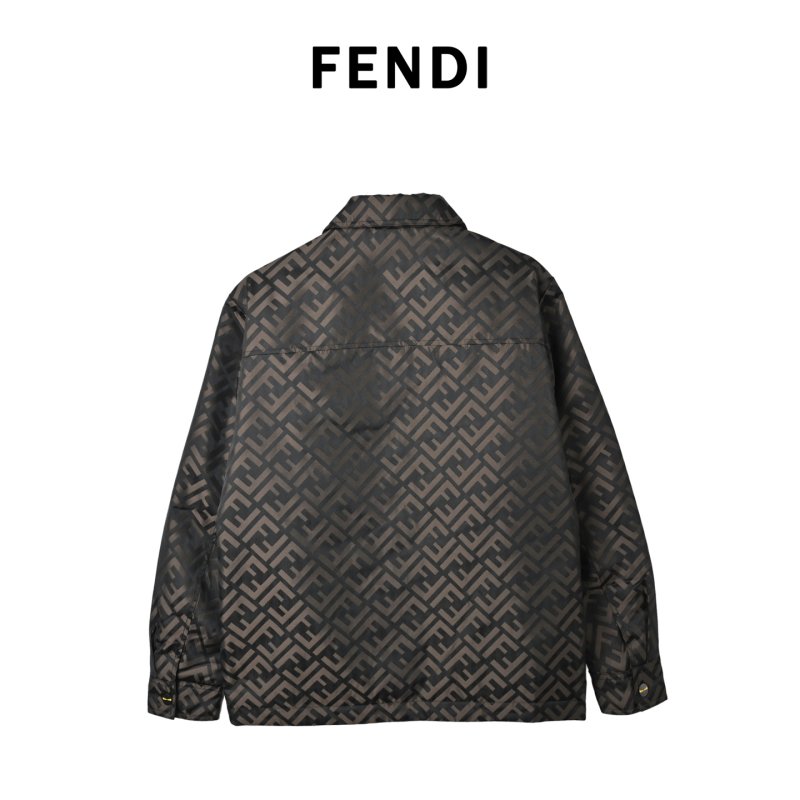 Fendi FF Monogram Down Jacket Black view