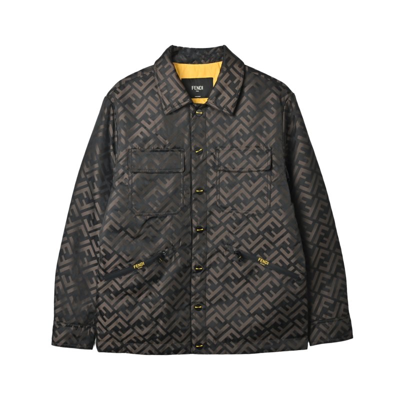 Fendi FF Monogram Down Jacket Black view