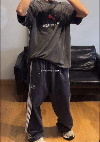 Oakley Navy & White Stripe Track Pants view 6