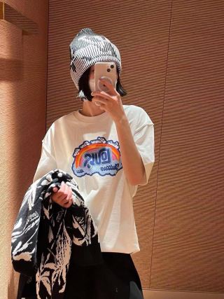 White Graphic Logo Short Sleeve T-Shirt view 4