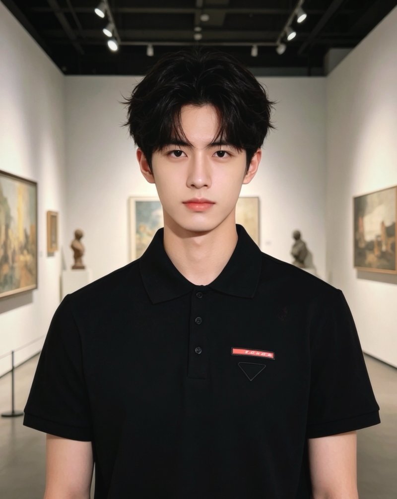 Prada Black Short Sleeve Polo Shirt