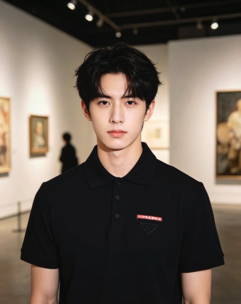 Prada Black Short Sleeve Polo Shirt view