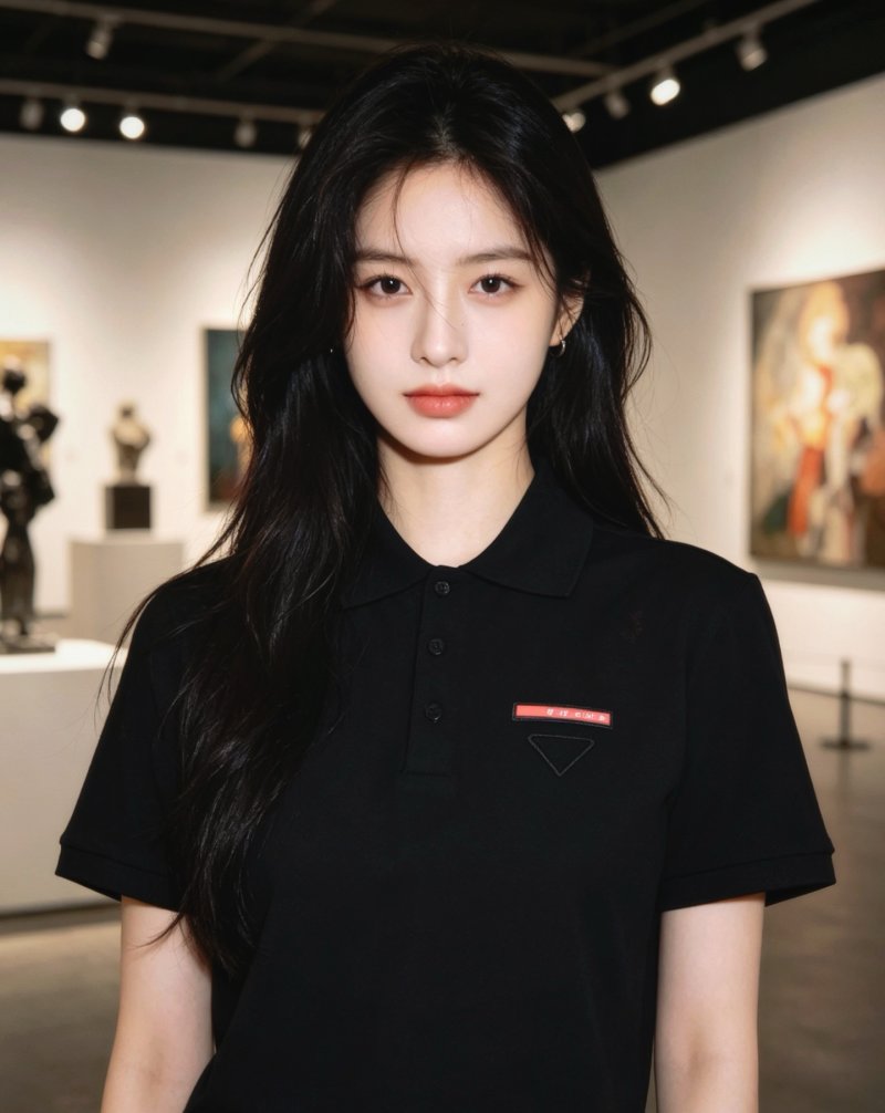 Prada Black Short Sleeve Polo Shirt view