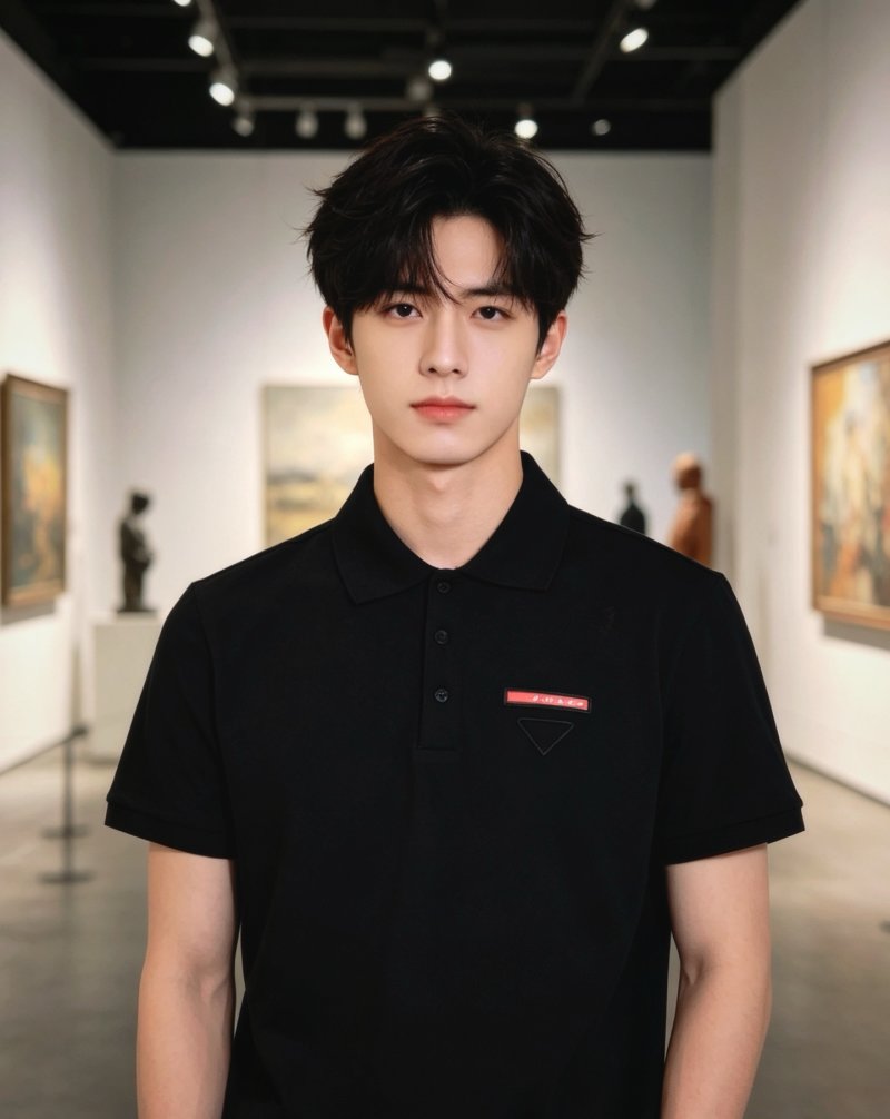 Prada Black Short Sleeve Polo Shirt view