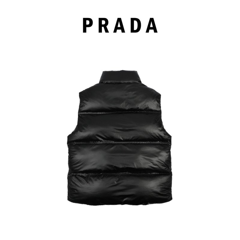 Prada Linea Rossa Black Down Puffer Vest view