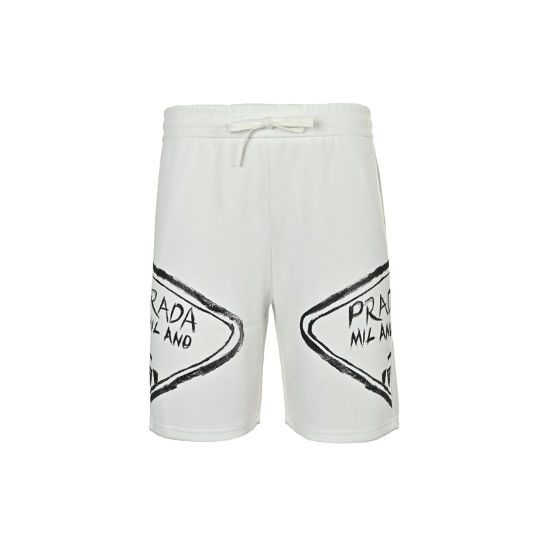 Prada White Logo Shorts view