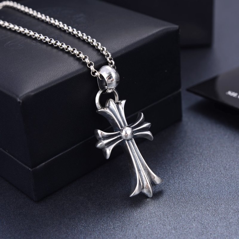 Chrome Hearts Classic Cross Pendant Necklace Silver view