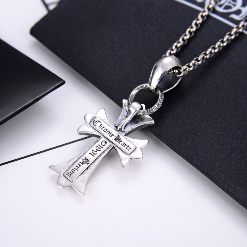 Chrome Hearts Classic Cross Pendant Necklace Silver view