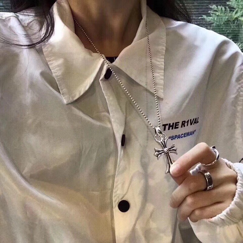 Chrome Hearts Classic Cross Pendant Necklace Silver view