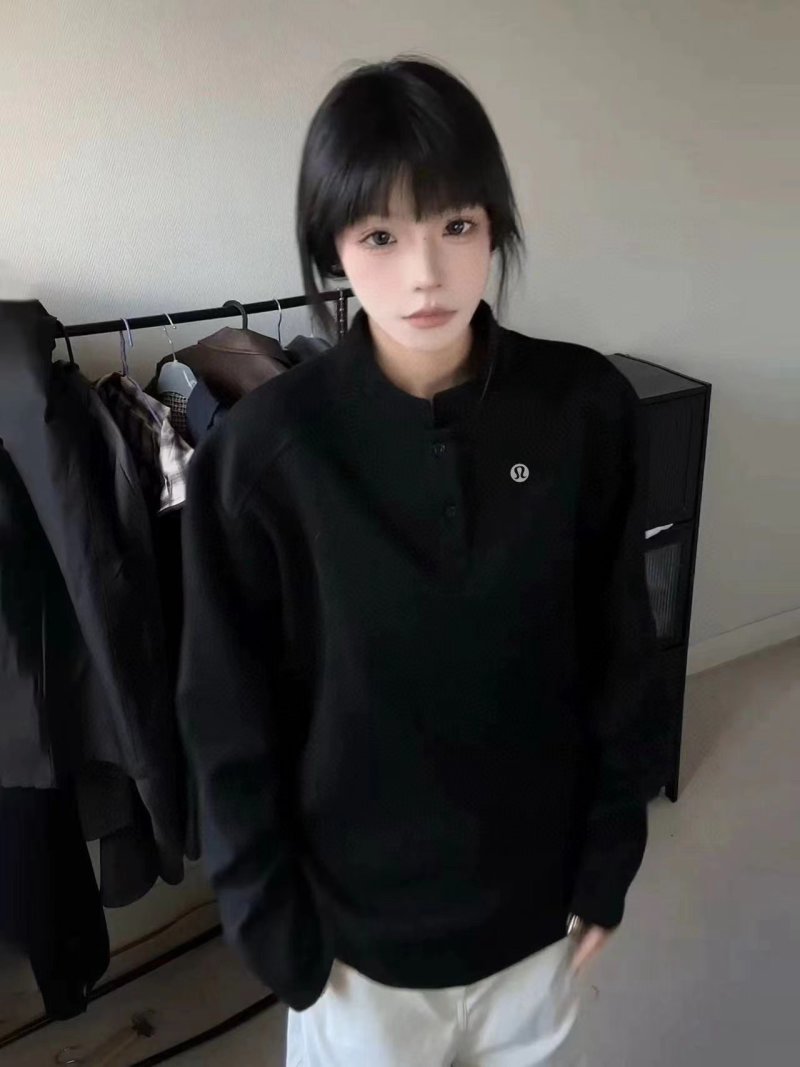 Lululemon Black Long Sleeve Polo Shirt