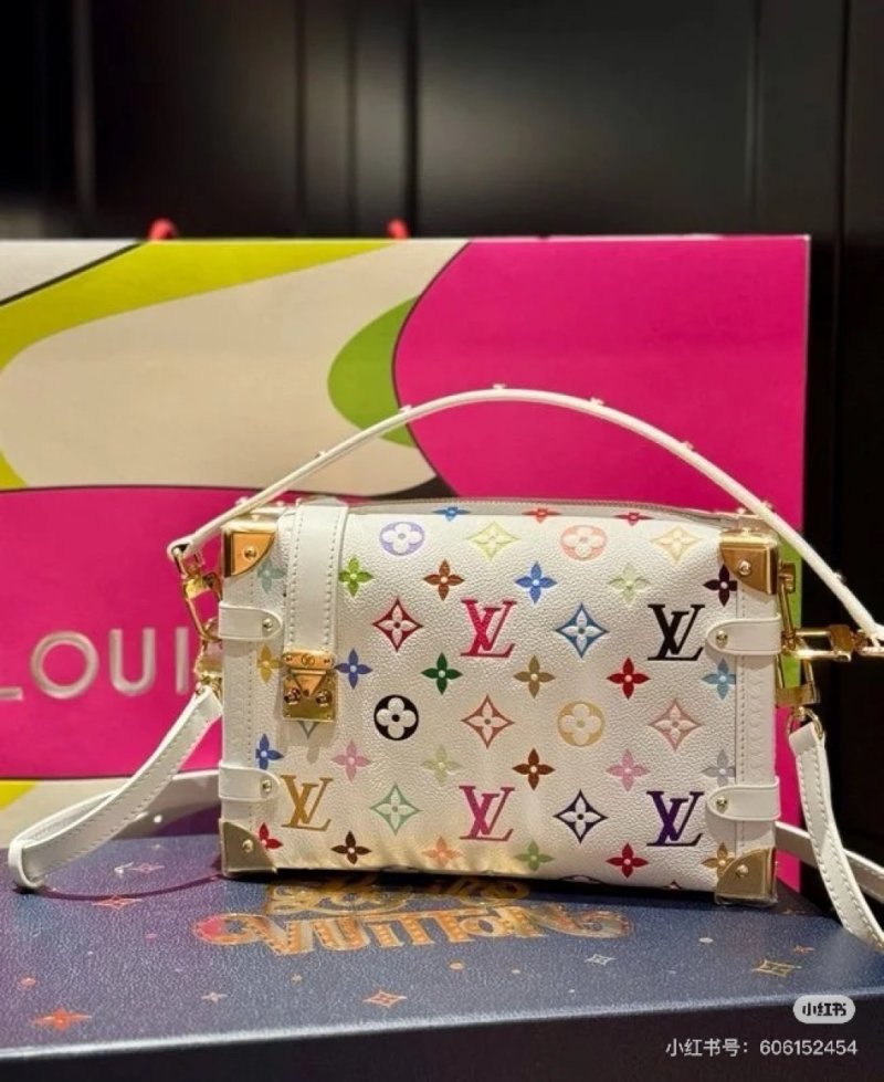 Louis Vuitton Multicolore Side Trunk Bag White view