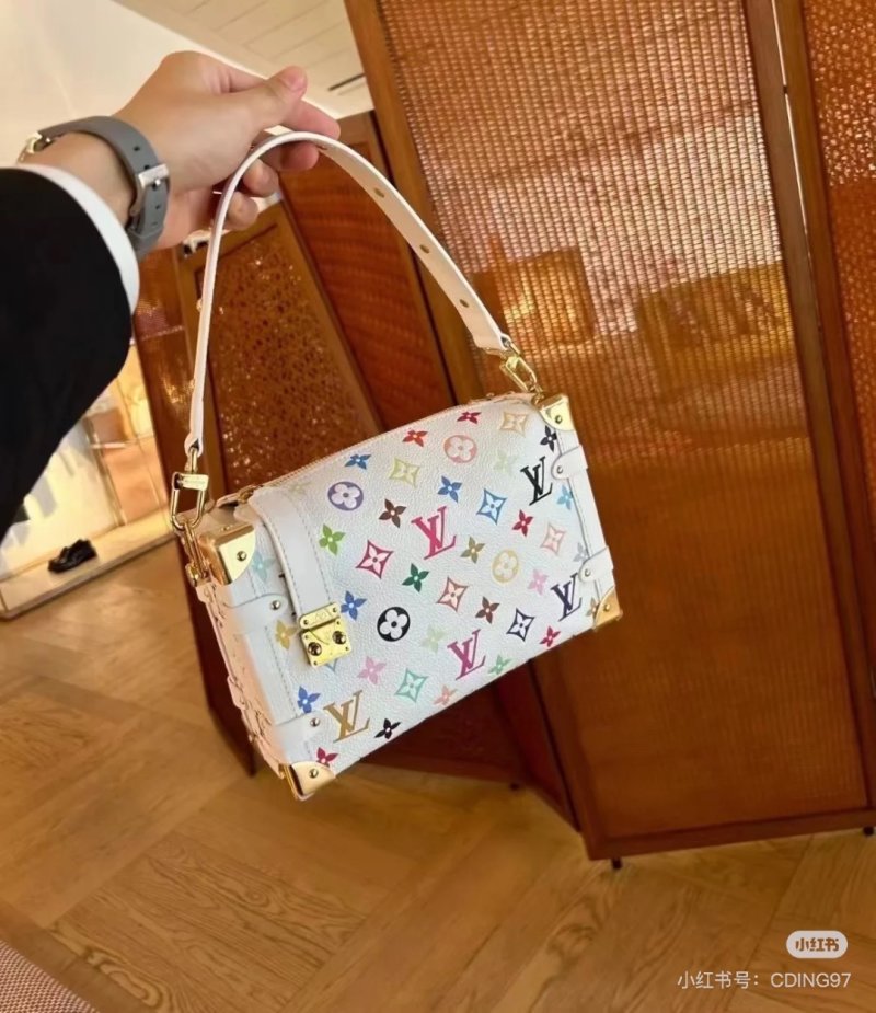 Louis Vuitton Multicolore Side Trunk Bag White view