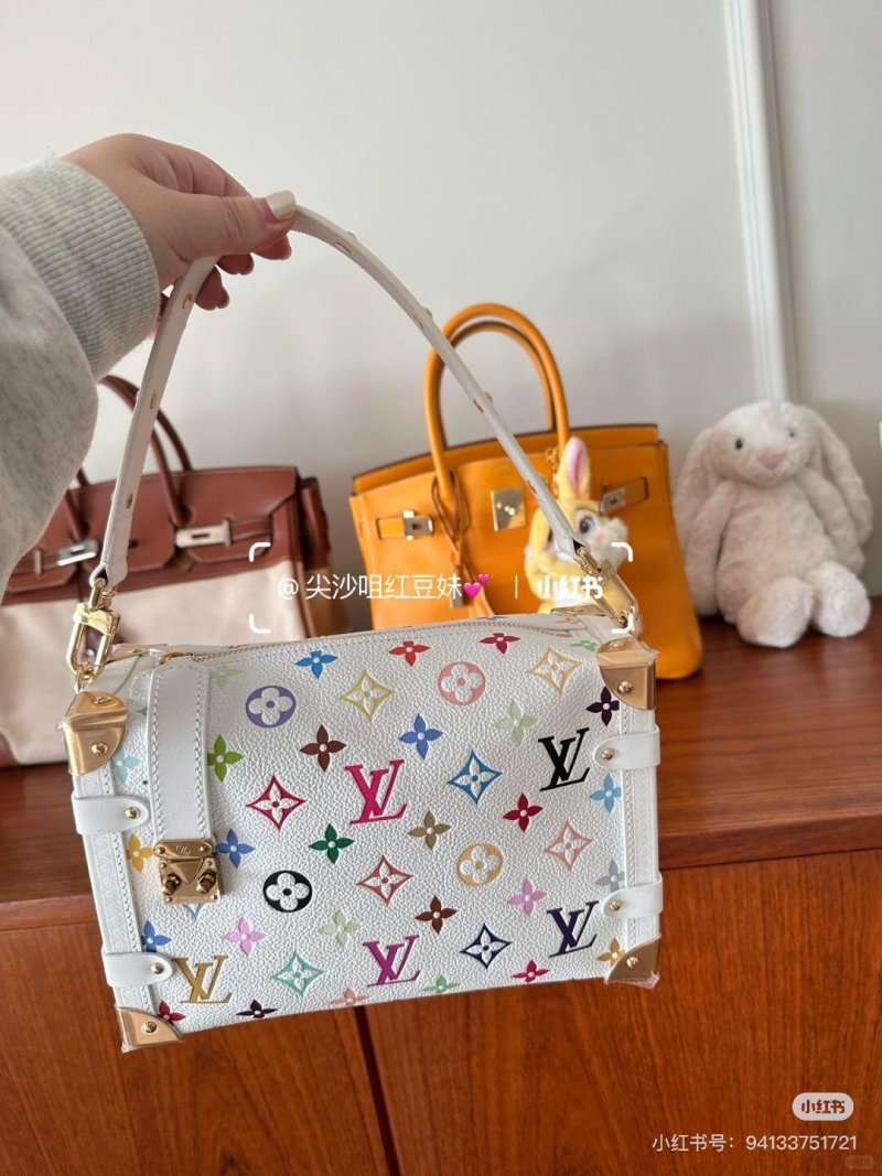 Louis Vuitton Multicolore Side Trunk Bag White view