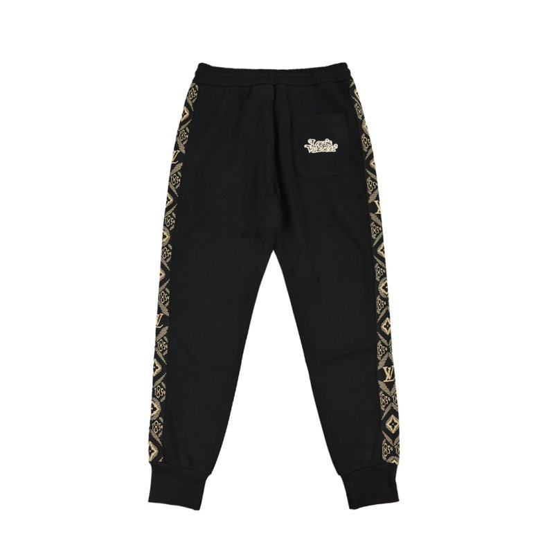 Black Cargo Pants with Chain Detail view
