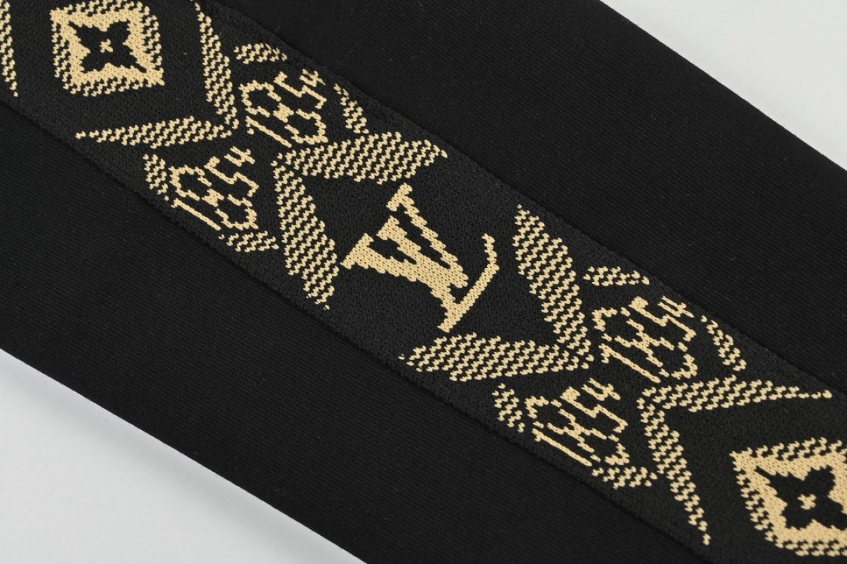 Black Cargo Pants with Chain Detail view