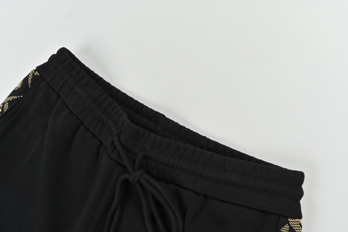 Black Cargo Pants with Chain Detail view