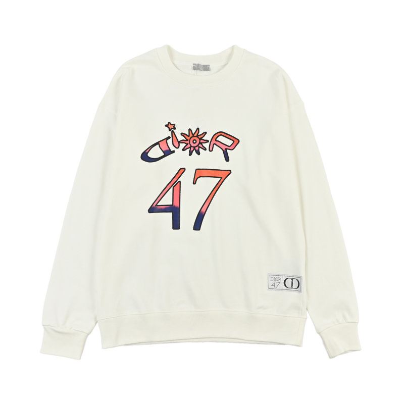 Cream Graphic Number 47 Sweatshirt view