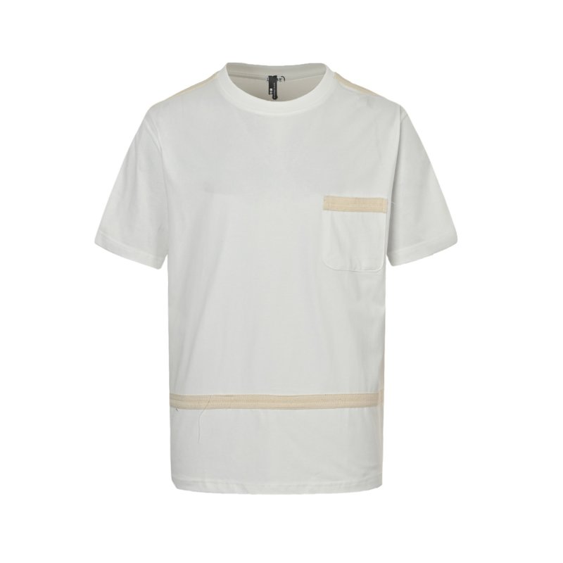 Essentials White Short-Sleeve T-Shirt with Chest Stripe view