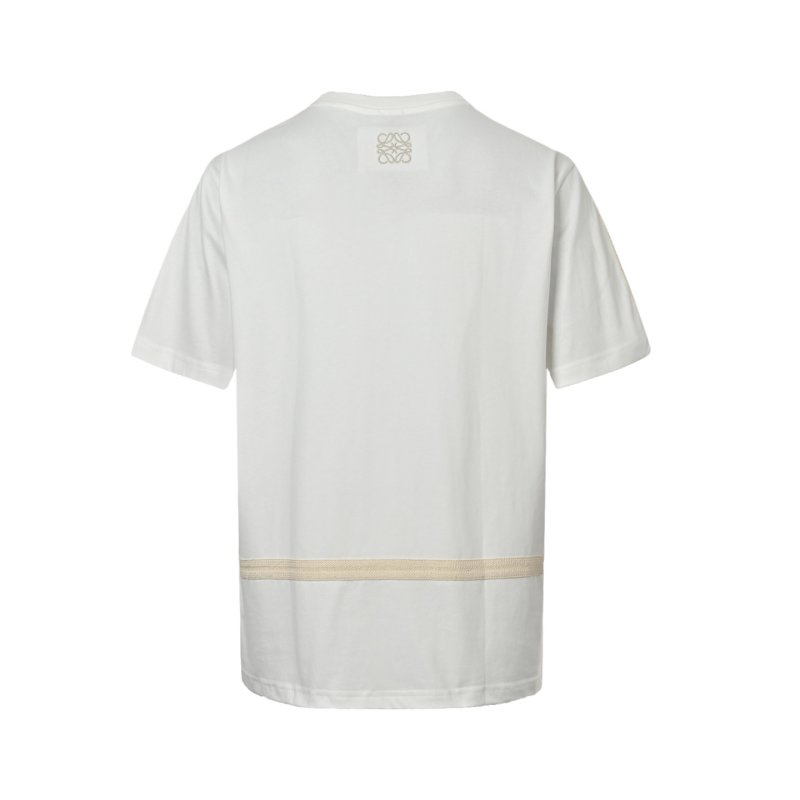Essentials White Short-Sleeve T-Shirt with Chest Stripe view