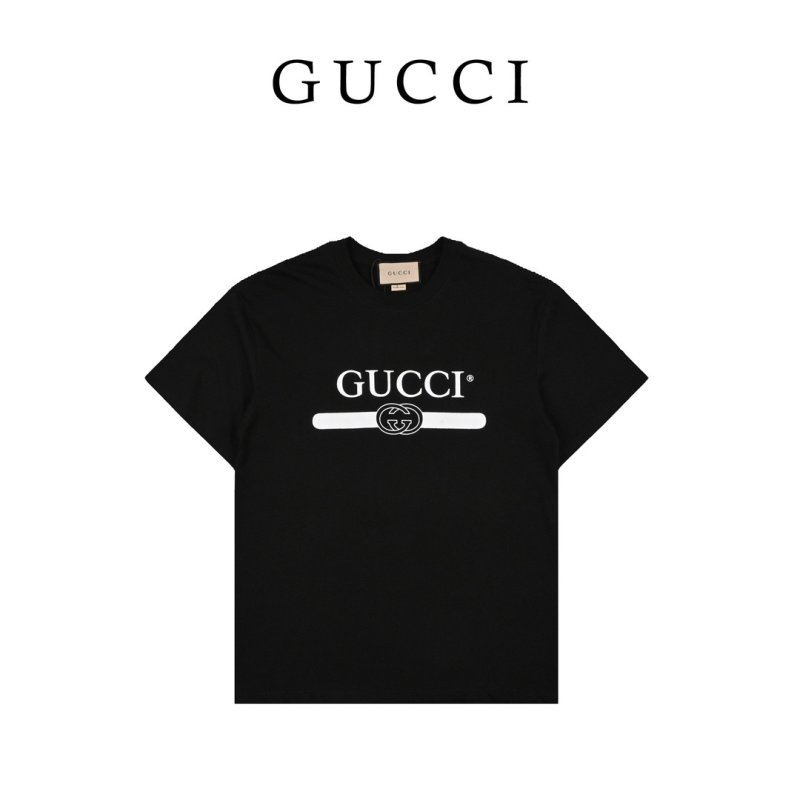 Gucci Black Logo Print Short Sleeve T-Shirt view