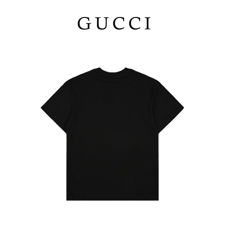Gucci Black Logo Print Short Sleeve T-Shirt view