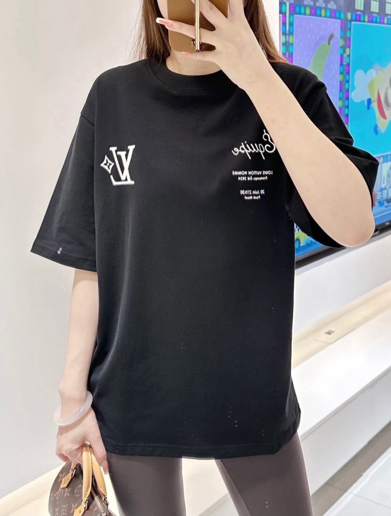 Louis Vuitton Black Logo Print Oversized T-Shirt view