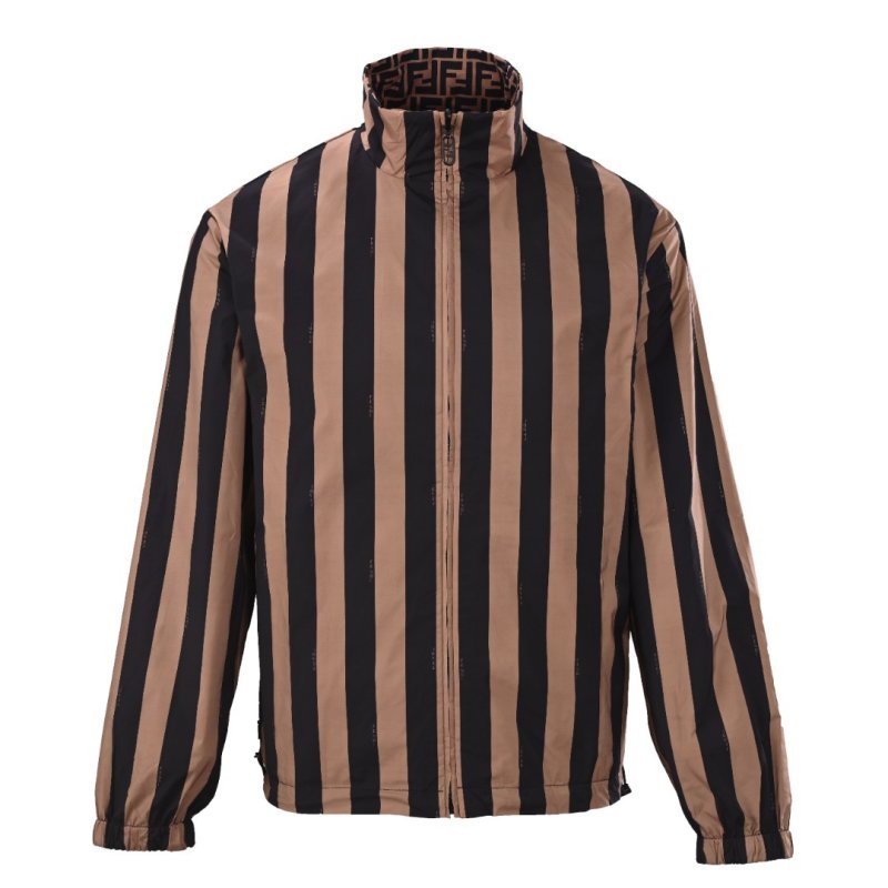 Fendi Monogram Zip Jacket Navy & Tan view