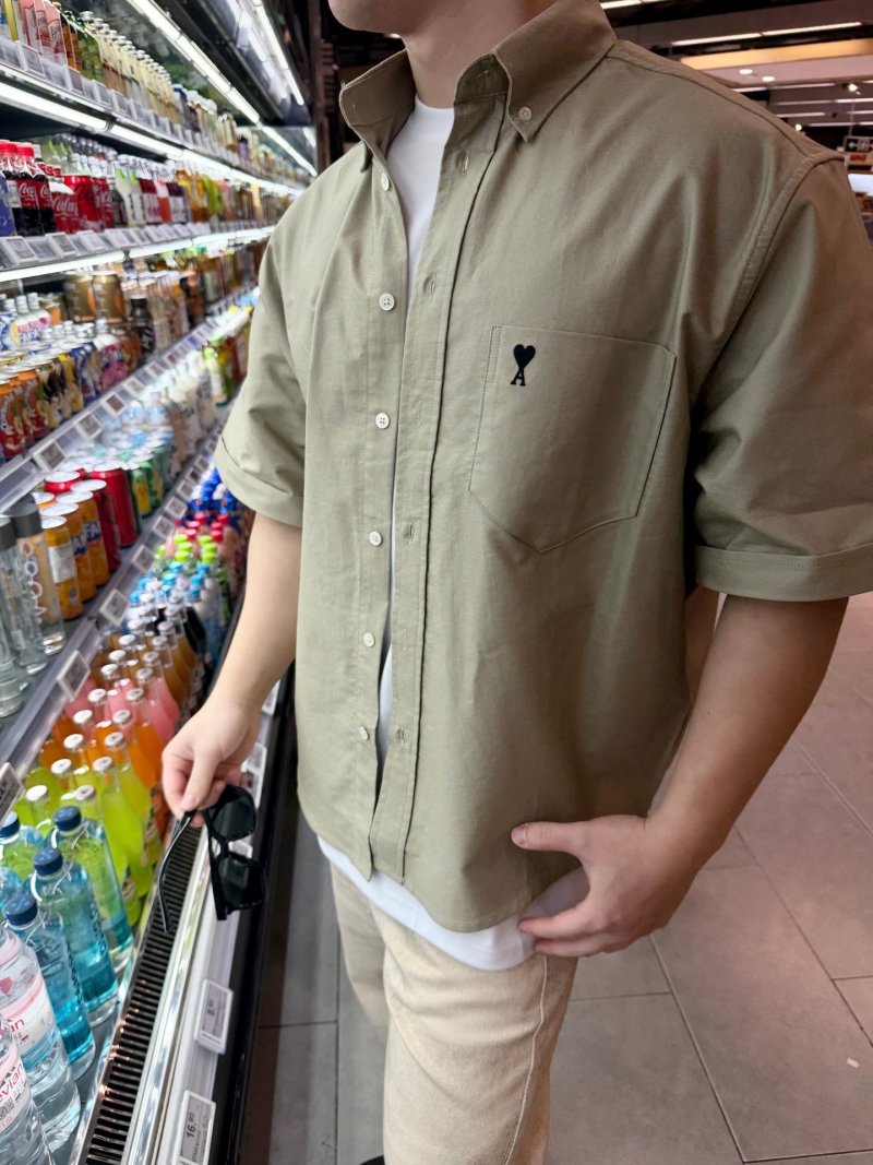 Burberry Beige Short-Sleeve Oxford Shirt view