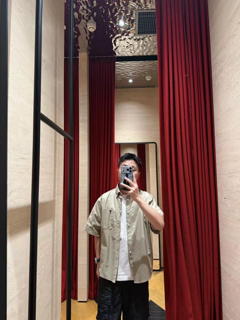 Burberry Beige Short-Sleeve Oxford Shirt view